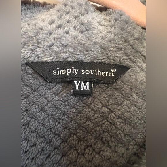 🖤 Boy’s Simply Southern Pullover Fleece | Red & Black Plaid - Picture 4 of 5